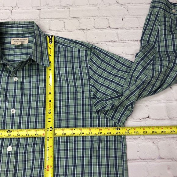 Duluth Trading Men Wrinkle Fighter Button Shirt Top Large Plaid Cotton B235 -14 - Picture 4 of 16